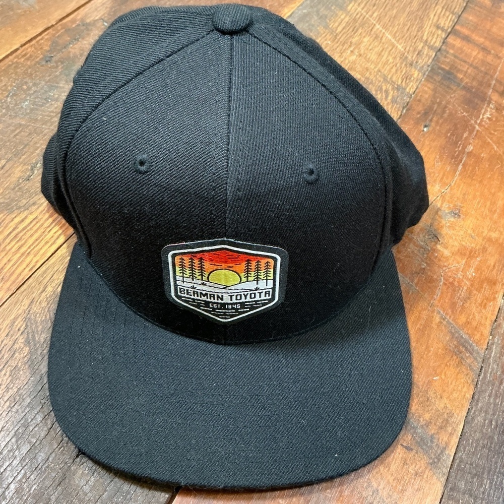Berman Toyota Black Snapback Hat Sunset Logo Yupoong Classics